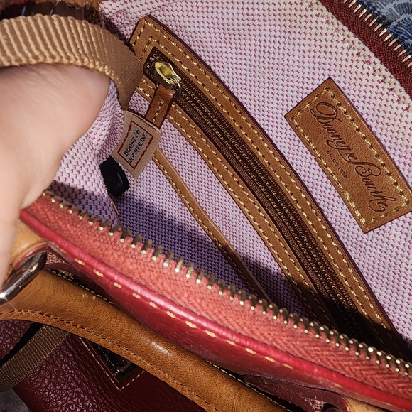 Dooney & Bourke Red Leather Tote Bag - Picture 6 of 8